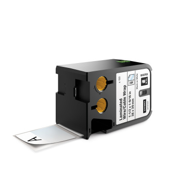 DYMO XTL 1868708 Lamineli Tel Kablo Etiketi 38x39mm Beyaz - Siyah (150 Adet)