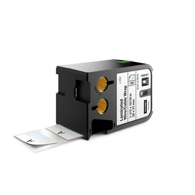 DYMO XTL 1868707 Lamine Tel Kablo Etiketi 38mm x 21m Beyaz - Siyah
