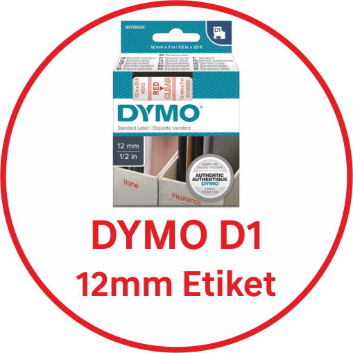 12mm - Dymo D1 Yedek...